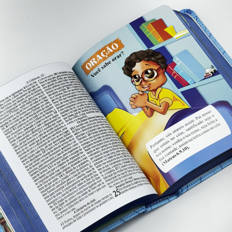 Bíblia Pequenos Discípulos | ARC | Capa Dura Azul Ilustrada - Image 4