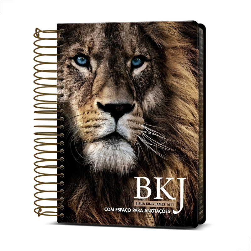 Bíblia BKJ Anote Capa Dura Espiral Leão Adonai