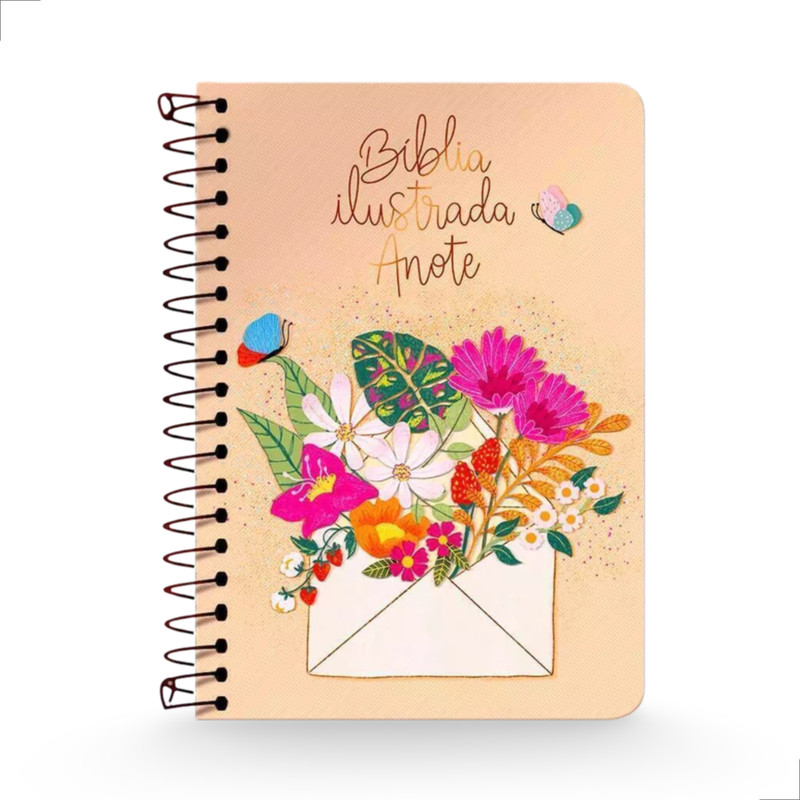 Bíblia Anote Capa Dura Ilustrada NVT Cartão de Primavera