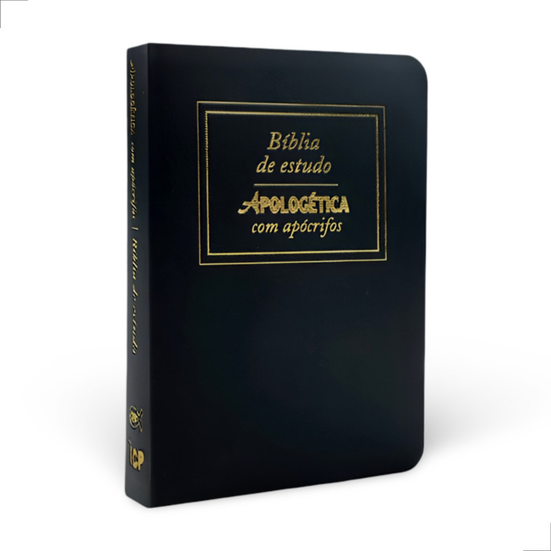 Bíblia de Estudo Apologética Apócrifos Capa Luxo Preta ARC