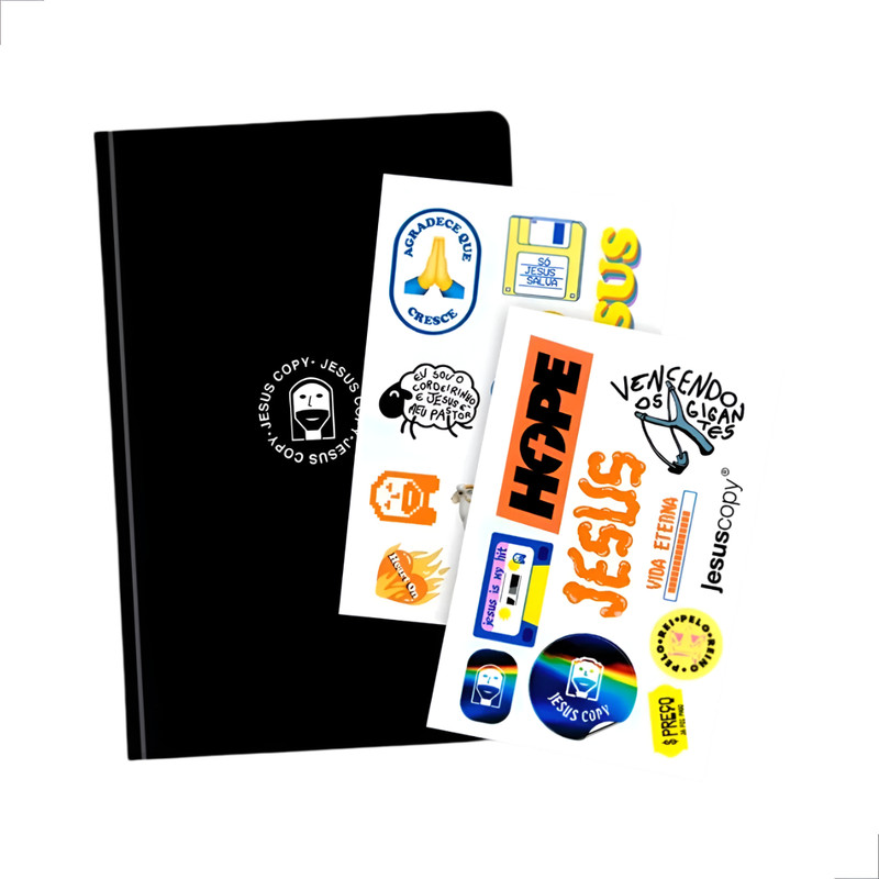 Bíblia Sticker JesusCopy NVI Adesivo Capa Dura Preto - Image 4