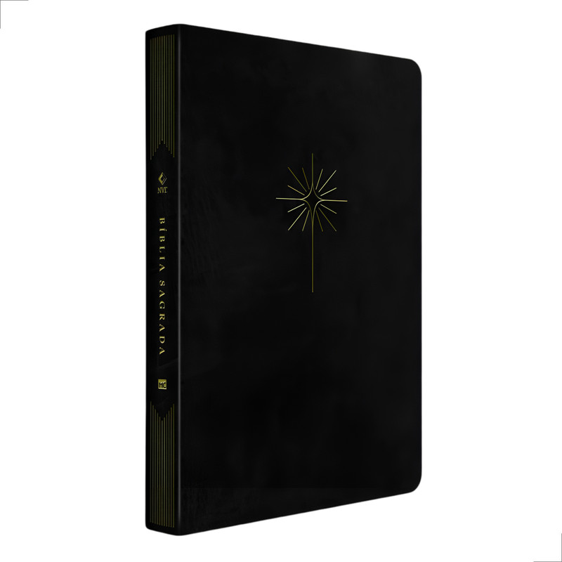 Bíblia NVT Filament Letra Grande Slim Luxo Couro Preta