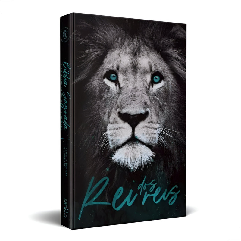 Bíblia Sagrada | ARC | Leão Rei dos Reis | Com Harpa | Capa Dura