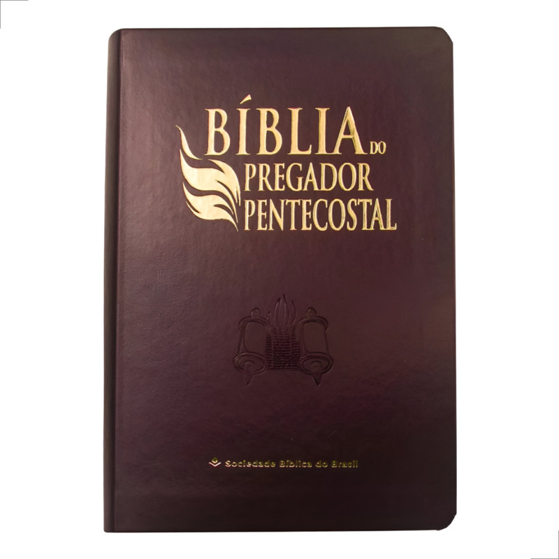 Bíblia Do Pregador Pentecostal Média Com Índice Arc Capa Luxo Marrom