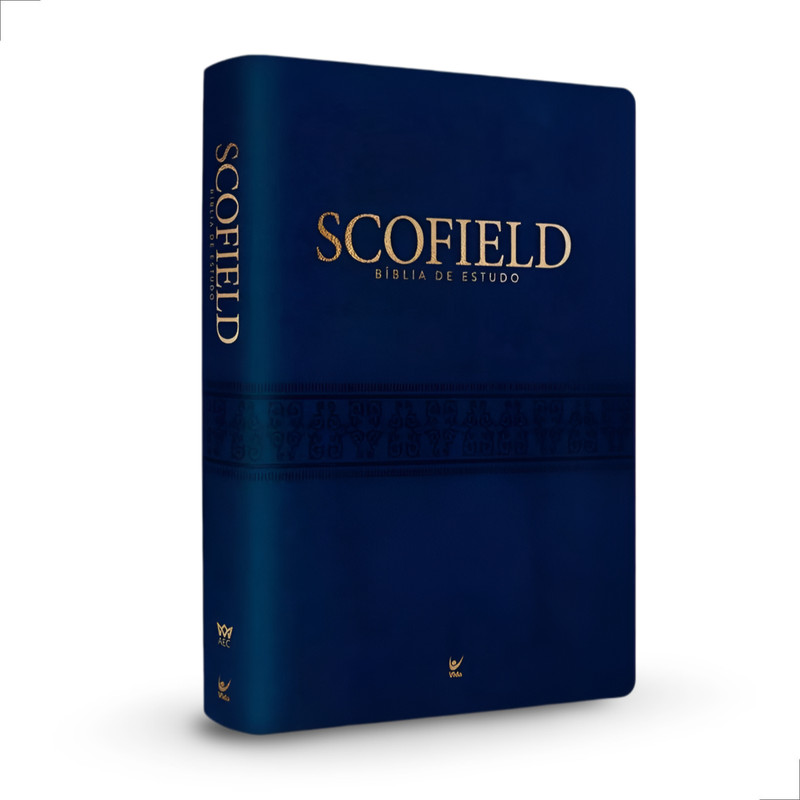 Bíblia De Estudo Scofield Aec Capa Luxo Azul