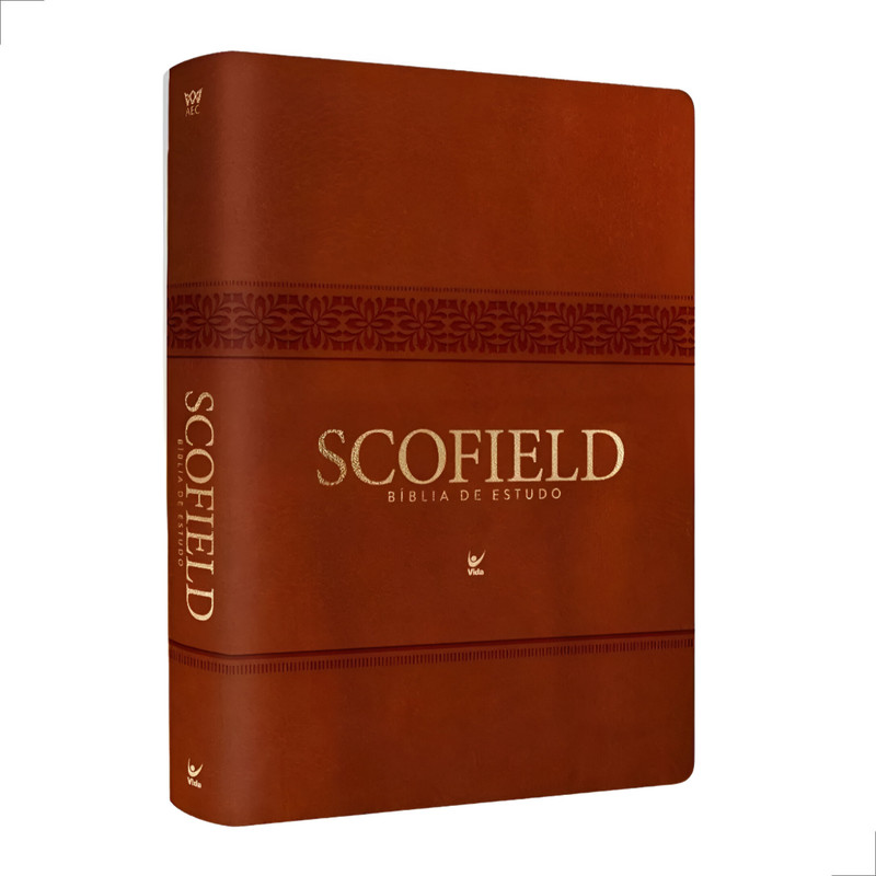 Bíblia De Estudo Scofield Aec Capa Luxo Marrom