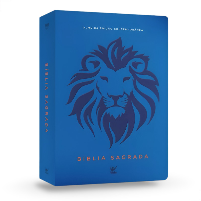 Bíblia Sagrada Leão Azul Aec Letra Grande