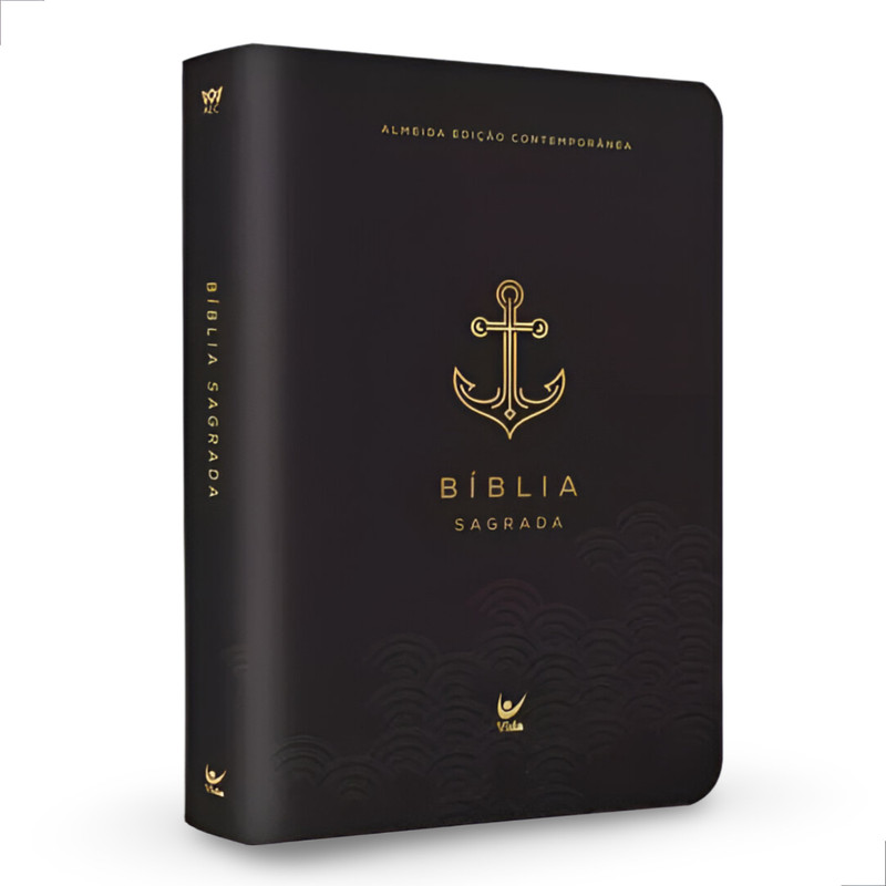 Bíblia Sagrada Ancora Aec Letra Grande Preta