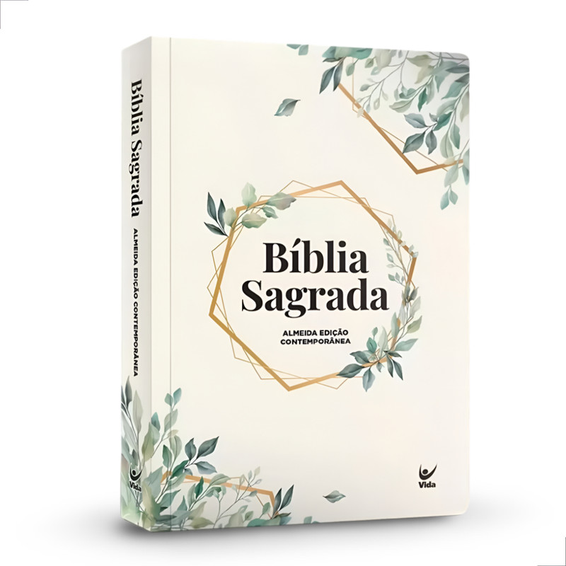 Bíblia Sagrada Folhagem Capa Semiluxo Aec
