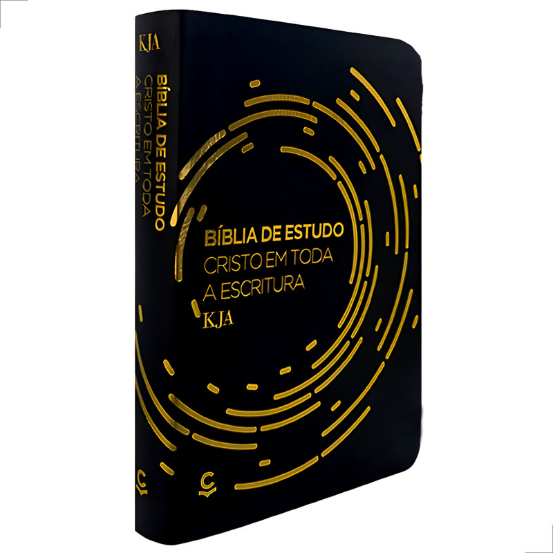 Bíblia de Estudo KJA Cristo em Toda Escritura Preto e Dourado