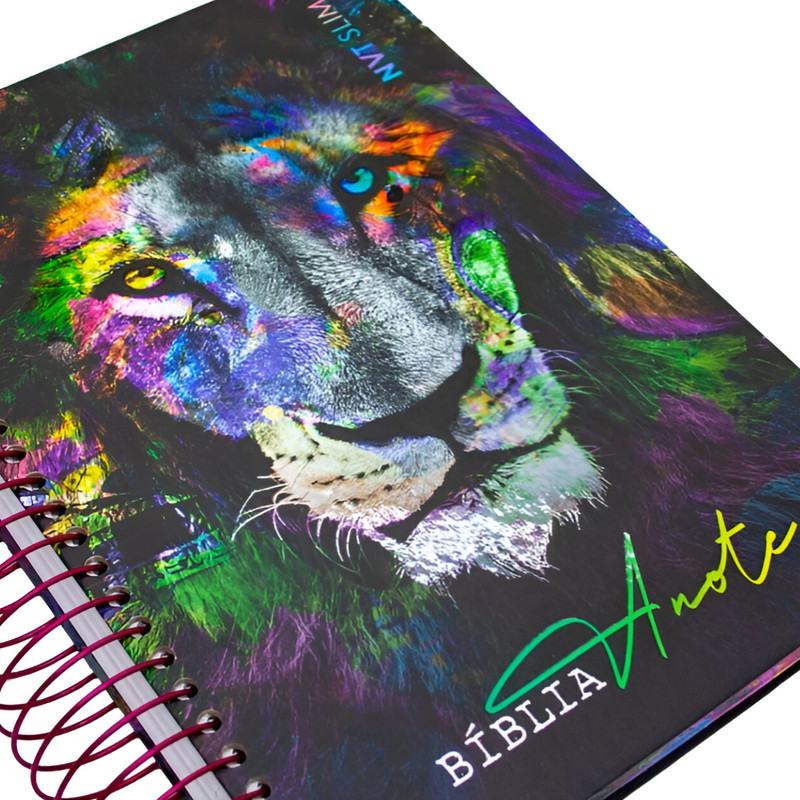 Bíblia Anote NVT Slim Capa Dura Espiral Leão Color - Image 2