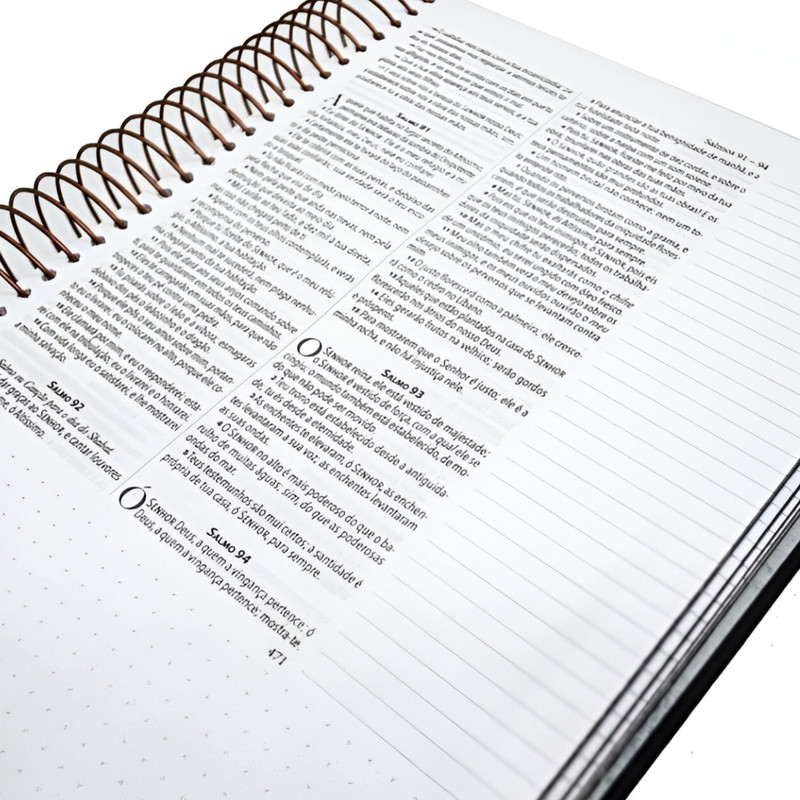 Bíblia Anote NVI Espiral Capa Dura Leão Grafite - Image 2