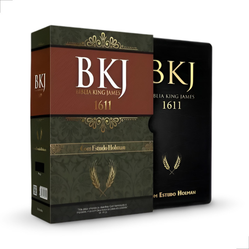 Bíblia de Estudo Holman King James 1611 Fiel Capa Luxo Preta - Image 2