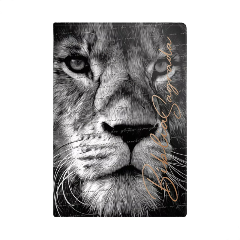 Bíblia NVI Semi Luxo Letra Grande Capa Leão Promessas Divinas