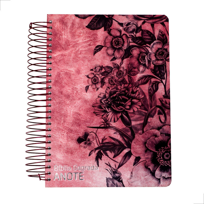 Bíblia Anote NVI Capa Dura Espiral Ilustrada Rosa Vereda - Image 2
