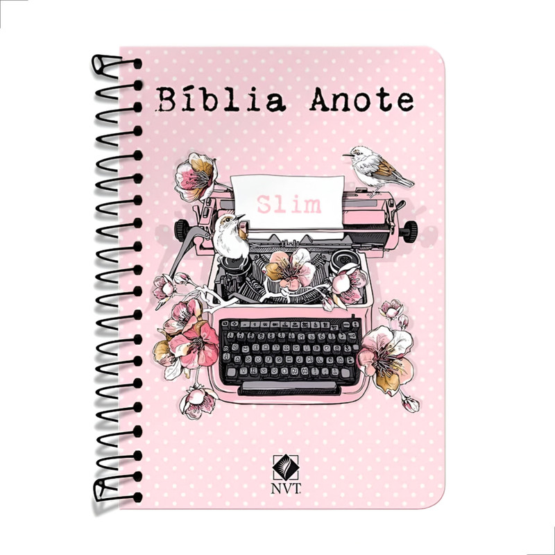Bíblia Anote NVT Slim Capa Dura Espiral Typo Rosa - Image 2