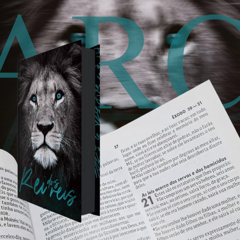 Bíblia Sagrada | ARC | Leão Rei dos Reis | Com Harpa | Capa Dura - Image 2