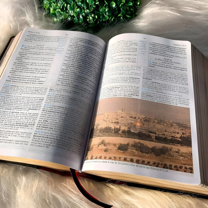 Bíblia de Estudo Holman King James 1611 Fiel Capa Luxo Preta - Image 3