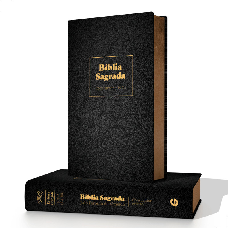 Bíblia ARC Letra Grande Com Cantor Cristão Luxo Preta - Image 3