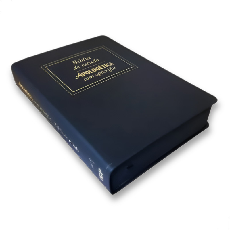 Bíblia de Estudo Apologética Apócrifos Capa Luxo Preta ARC - Image 3