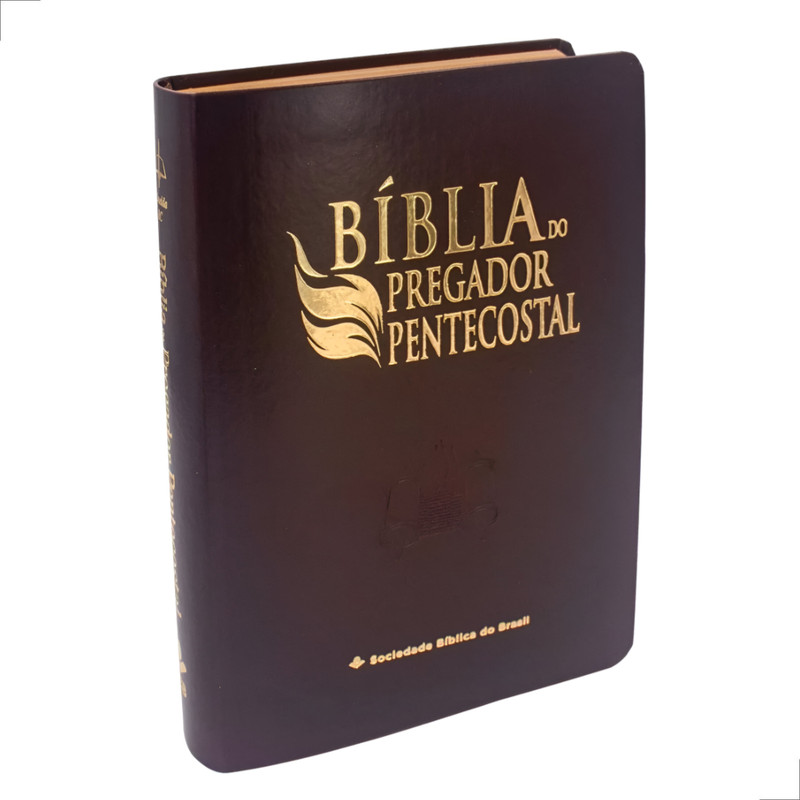 Bíblia Do Pregador Pentecostal Média Com Índice Arc Capa Luxo Marrom - Image 3