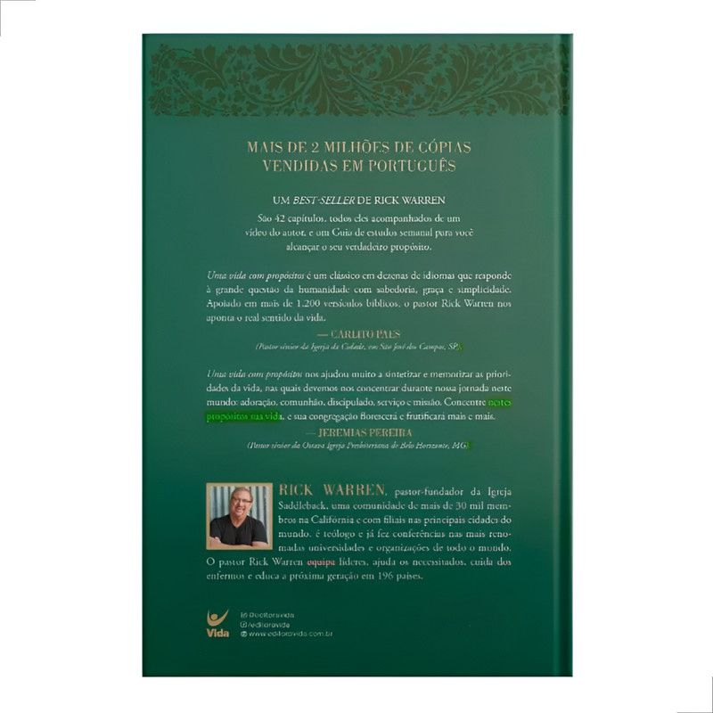 Livro Uma Vida Com Propósitos Capa Dura - Image 3