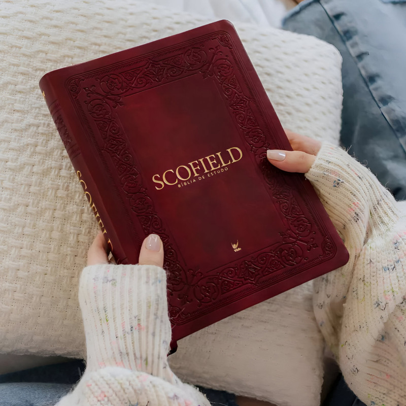 Bíblia De Estudo Scofield Aec Capa Luxo Vinho - Image 3