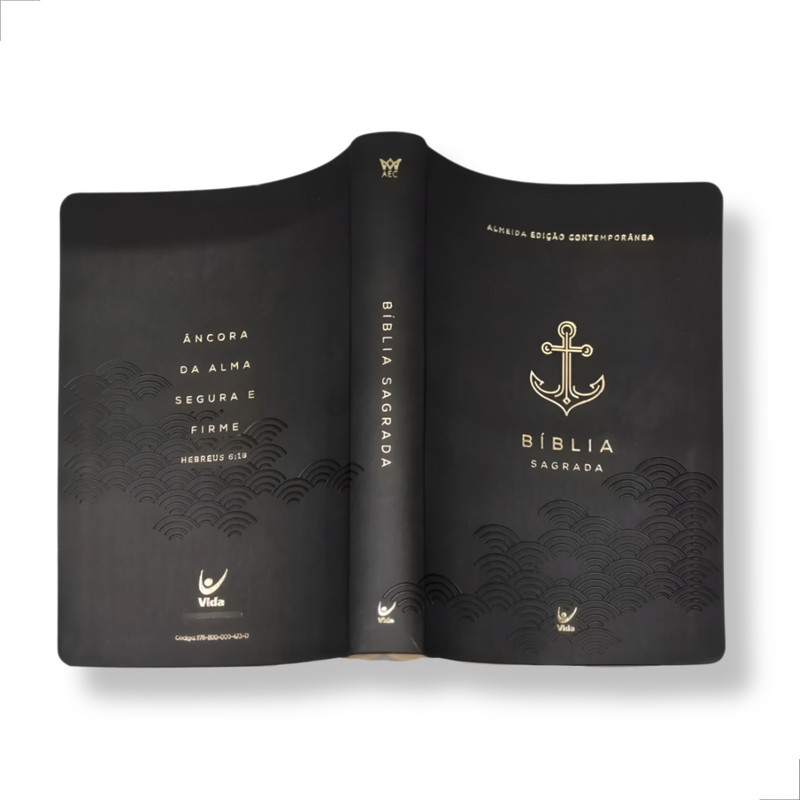 Bíblia Sagrada Ancora Aec Letra Grande Preta - Image 3