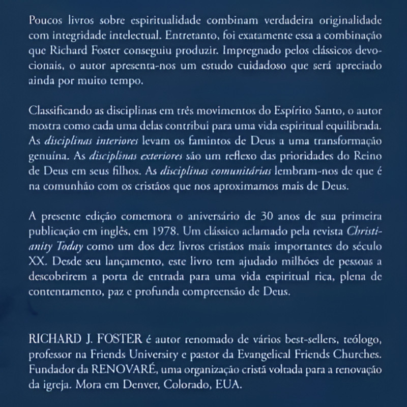 Livro Celebração Da Disciplina Richard Foster - Image 3