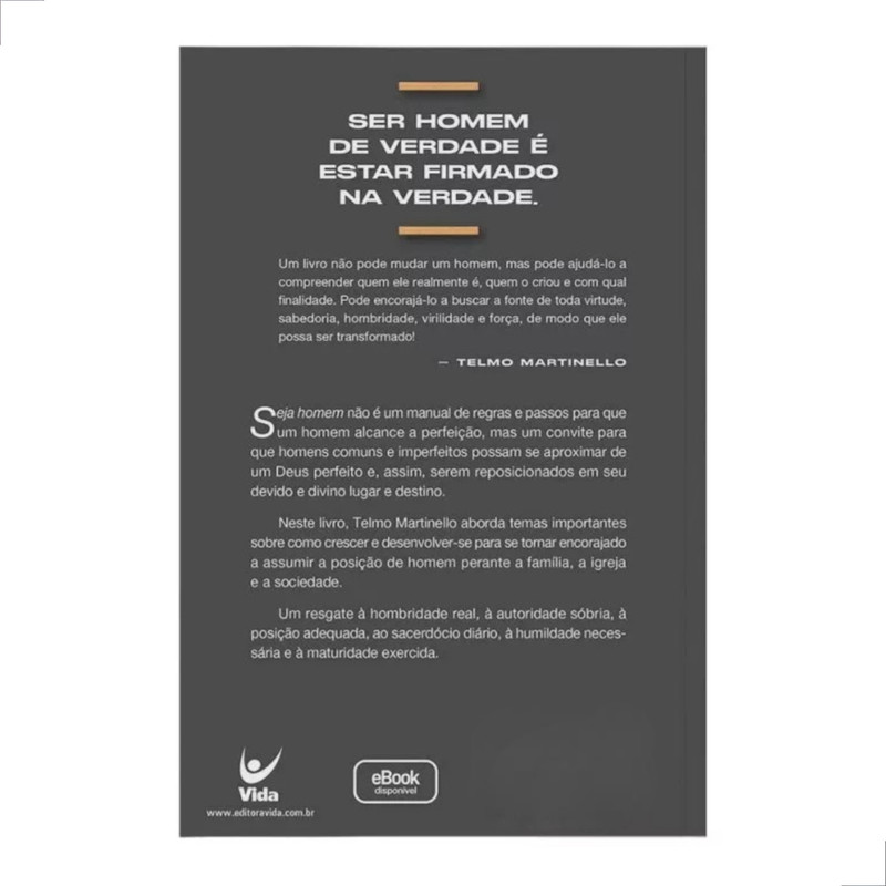 Livro Seja Homem Telmo Martinello - Image 3