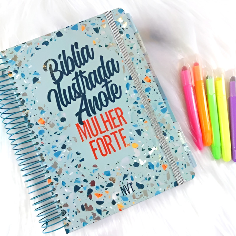 Bíblia Ilustada NVT Anote Mulher Forte Granilite - Image 3
