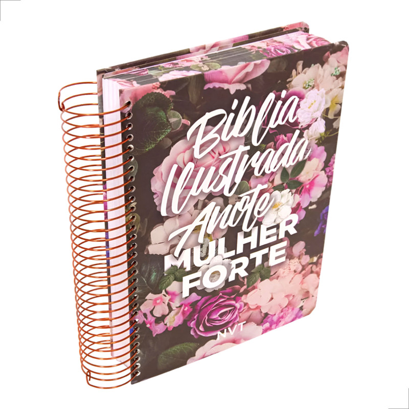 Bíblia Ilustada NVT Anote Mulher Forte Floral Rosa - Image 3