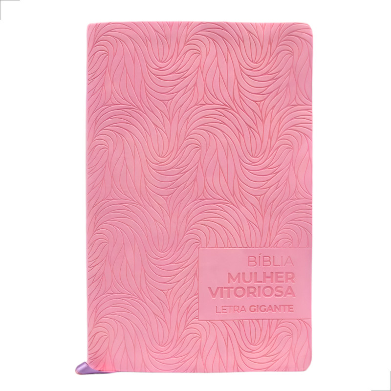Bíblia Da Mulher Vitoriosa Letra Gigante Arc Rosa Claro - Image 3