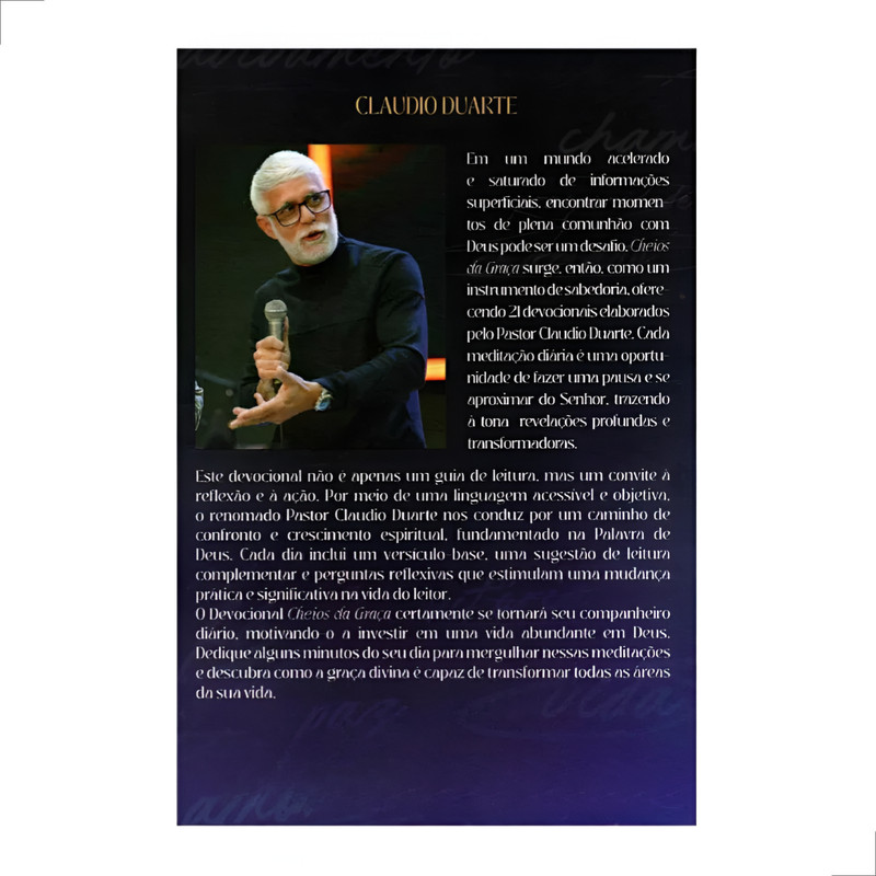 Livro Devocional Cheios da Graça Claúdio Duarte - Image 3