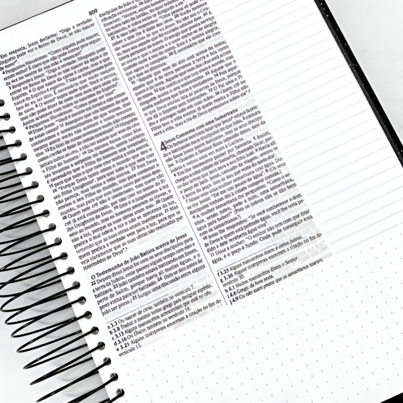 Bíblia BKJ Anote Capa Dura Espiral Purple Flower - Image 4