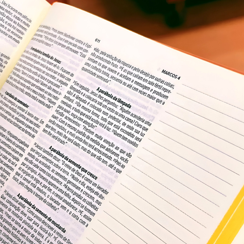 Bíblia NVT Leia e Anote Capa Dura Especial Encanto da Tarde - Image 4