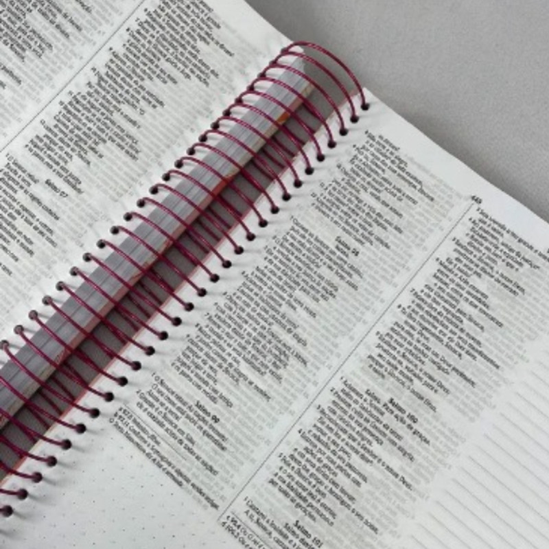 Bíblia Anote NVI Capa Dura Espiral Ilustrada Rosa Vereda - Image 4