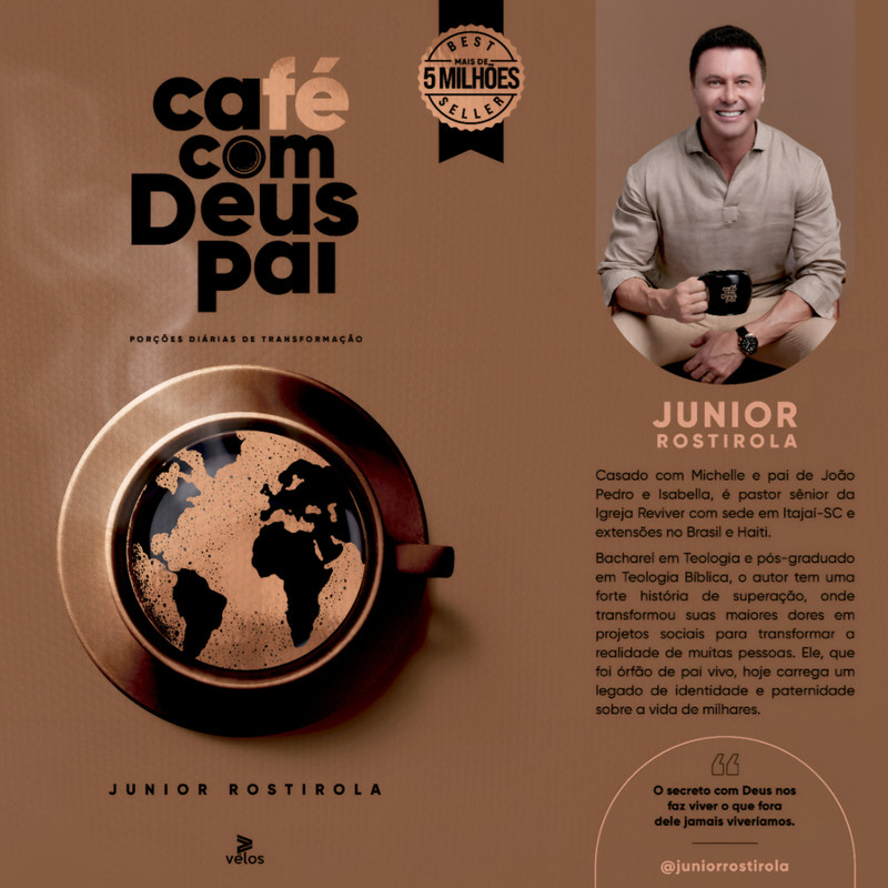 Café Com Deus Pai | Edição 2025 | Porções de Transformação | Júnior Rostirola | Marca Página - Image 4