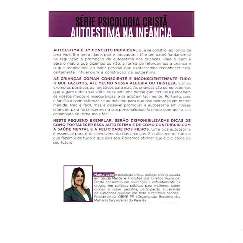 Livro Autoestima Na Infância Marisa Lobo - Image 4