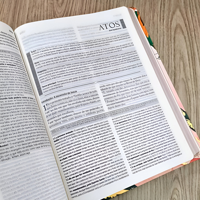 Bíblia De Estudo Matthew Henry Capa Luxo Floral - Image 4