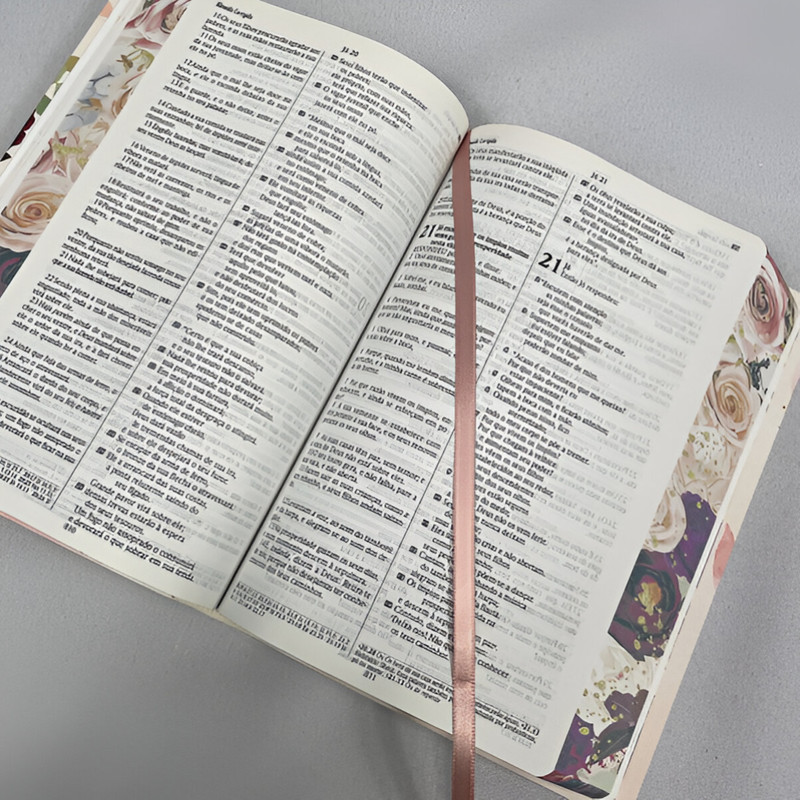 Bíblia Comparativa NVI Extra Grande ARC Flor Henna - Image 5