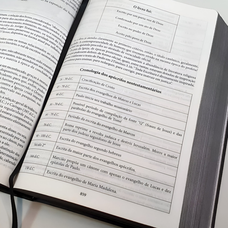 Bíblia de Estudo Apologética Apócrifos Capa Luxo Preta ARC - Image 5