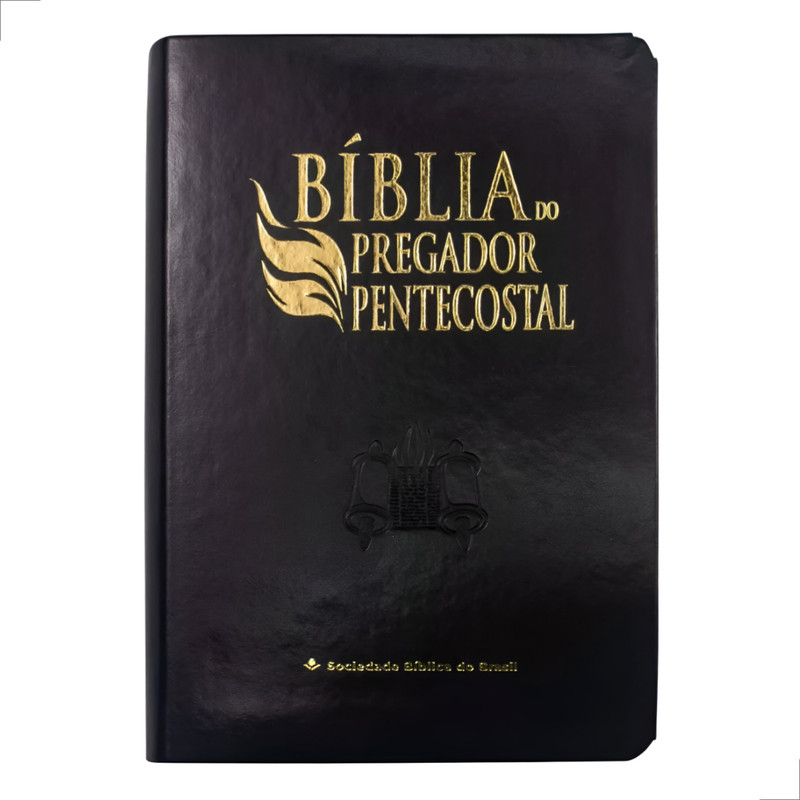 Bíblia Do Pregador Pentecostal Média Com Índice Arc Capa Luxo Preta - Image 2
