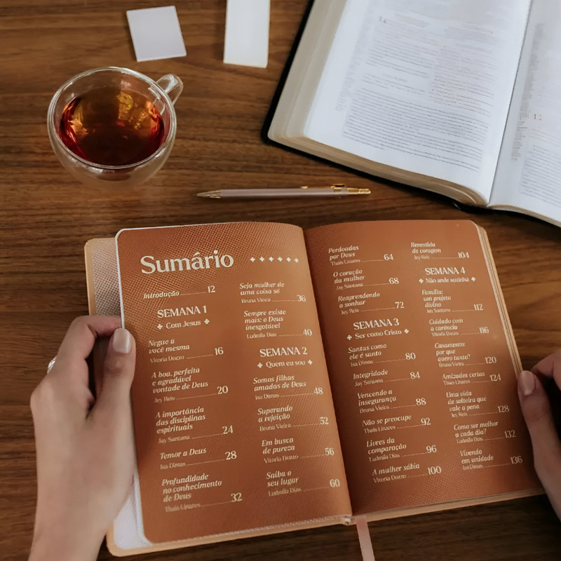 Devocional Simples Assim Encontros Extraordinários Capa Dura Bege - Image 5