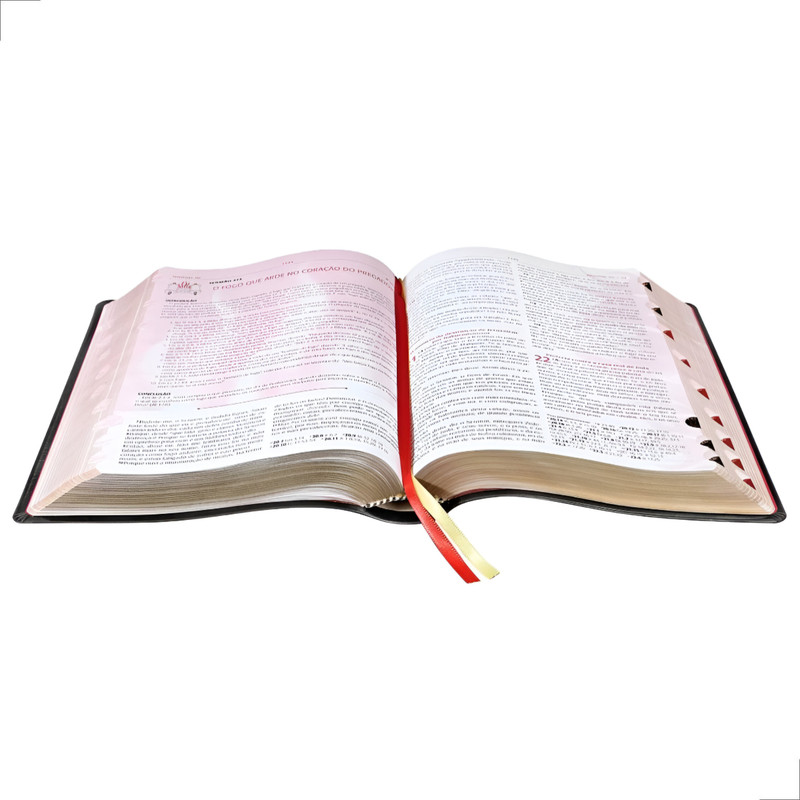 Bíblia Do Pregador Pentecostal Média Com Índice Arc Capa Luxo Preta - Image 3
