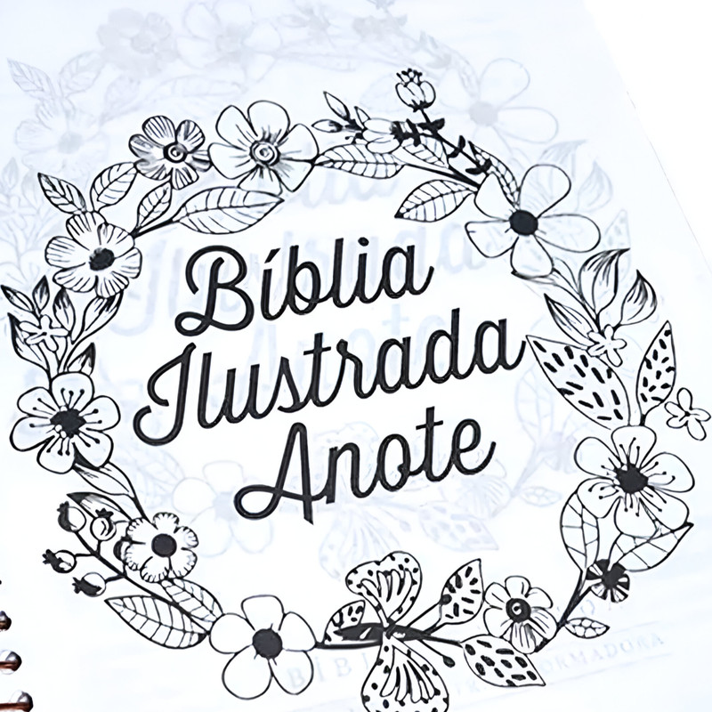 Bíblia Anote Capa Dura Ilustrada NVT Cartão de Primavera - Image 6