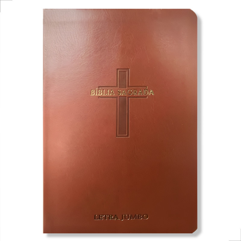 Bíblia ARC | Letra Jumbo | Harpa e Corinhos | Capa Luxo | Cruz Bordô