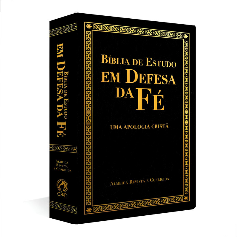 Bíblia de Estudo | Em Defesa Da Fé | Grande | Luxo Preta