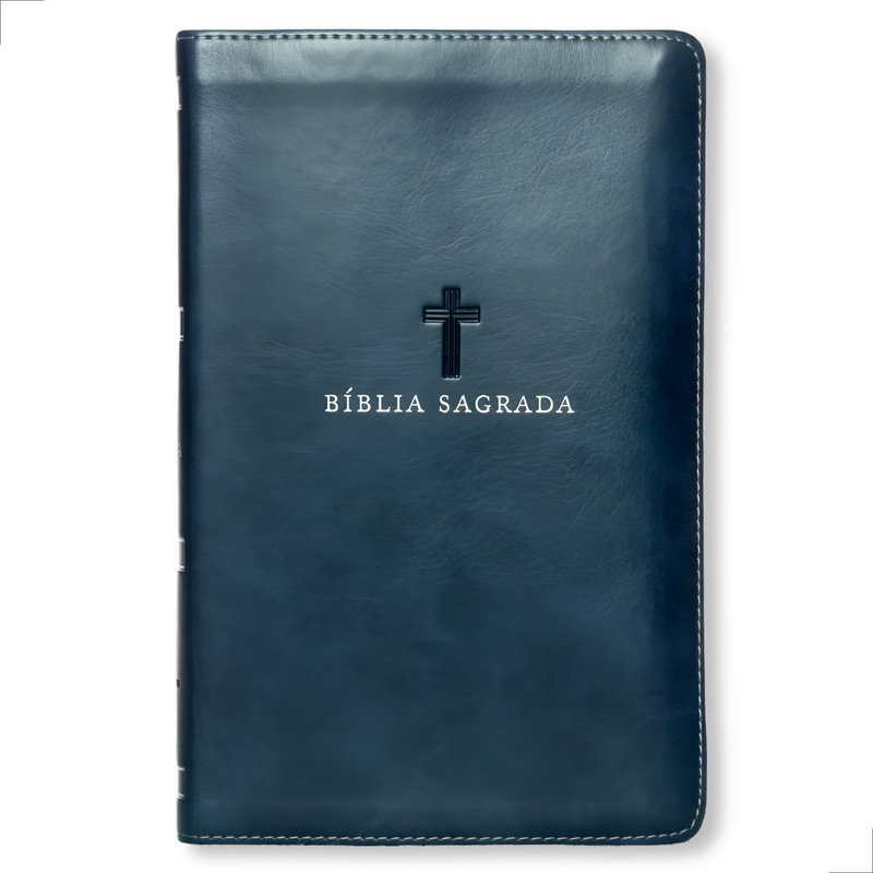 Biblia da Mulher De Fé | NVI | Letra Grande | Capa Couro-Soft Azul