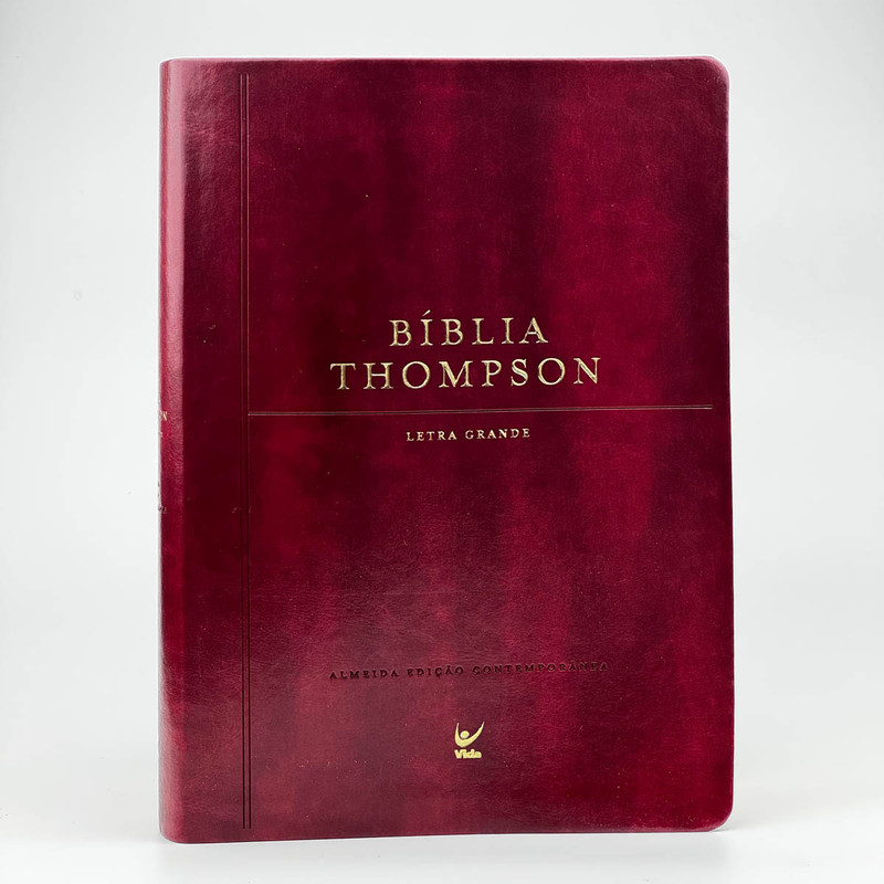 Bíblia De Estudo | Thompson | Com ìndice | Luxo Vinho